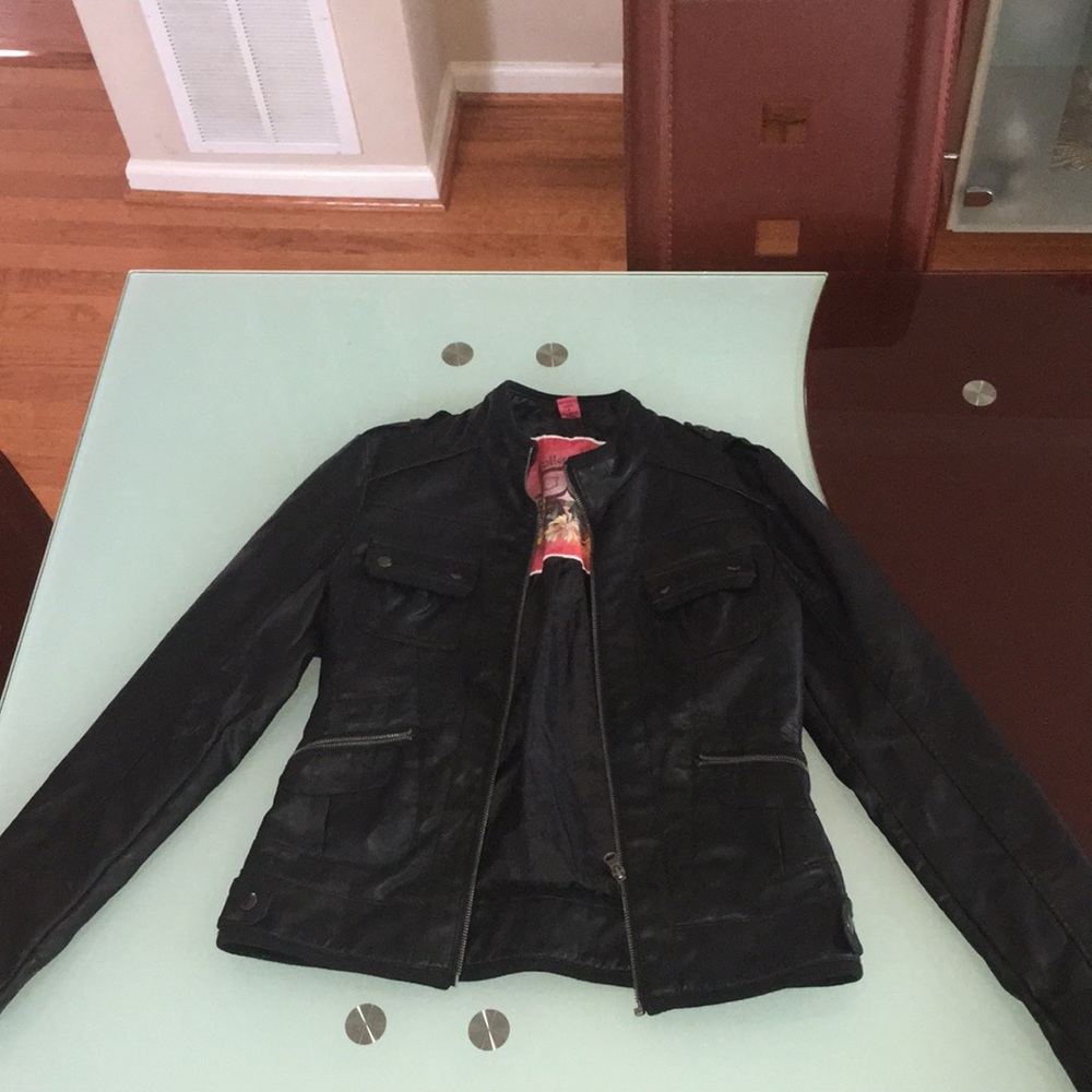 Faux leather jacket